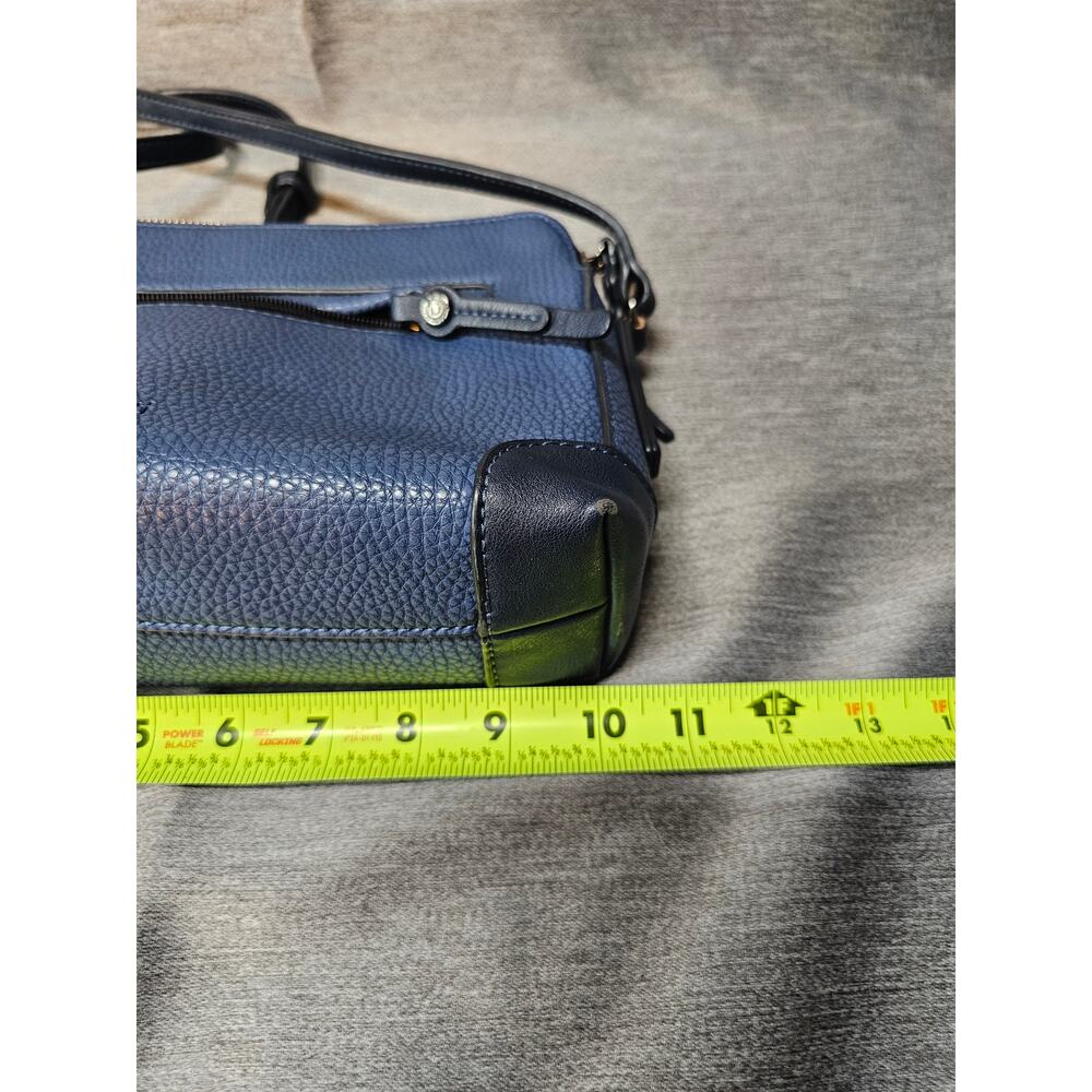Bugatti Womens Dark Blue/Black Faux Leather Crossbody Bag EUC - Picture 10 of 12